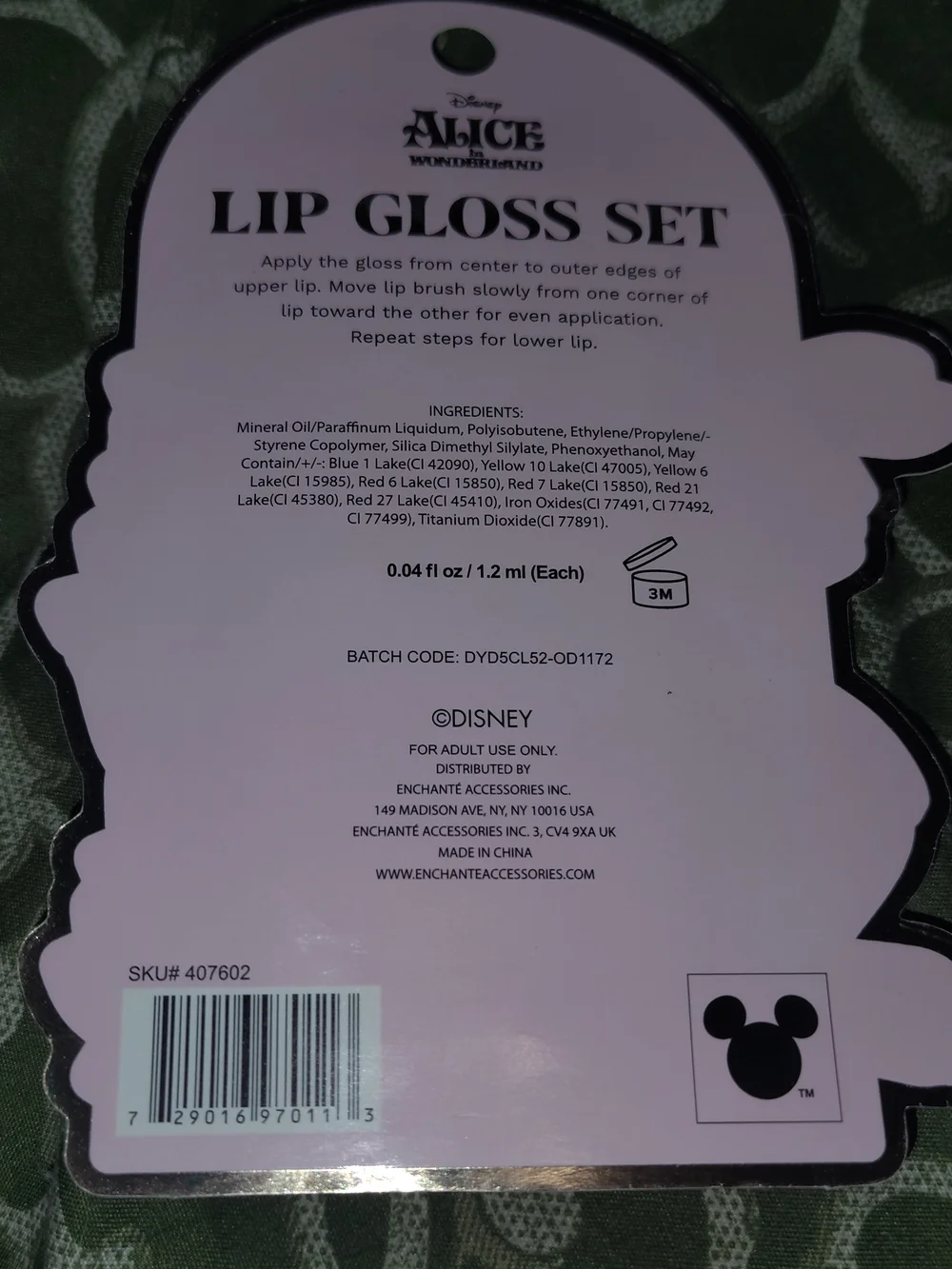 Disney Alice in Wonderland Lip Gloss Duo & Tubes NWT